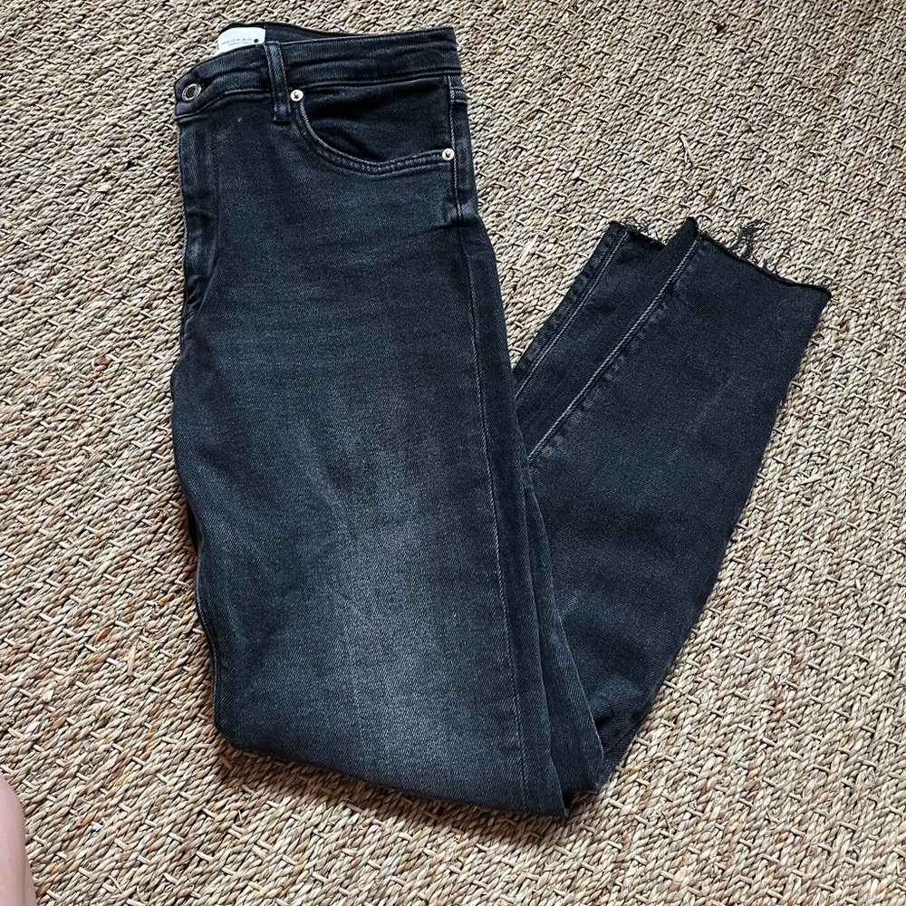 Zara high rise black skinny jeans